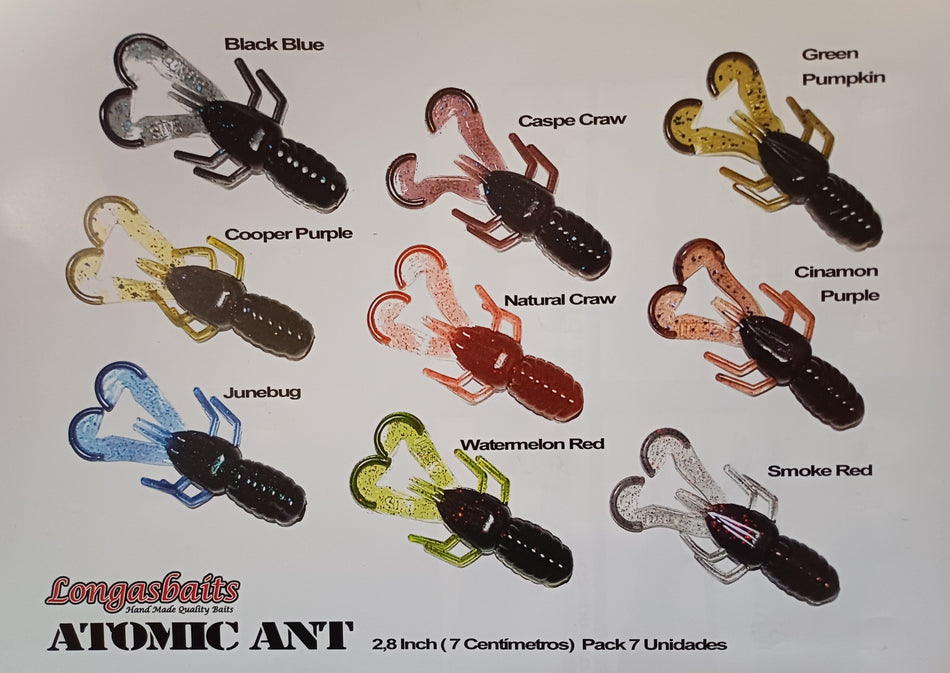 LONGASBAITS Atomic Ant Softbait Creature Bait 7cm 7 Stück