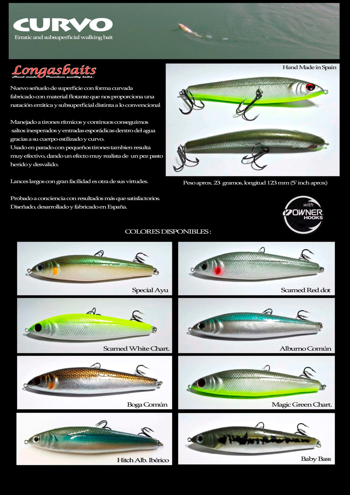 LONGASBAITS Curvo 23g 12cm CrankBait gebogen