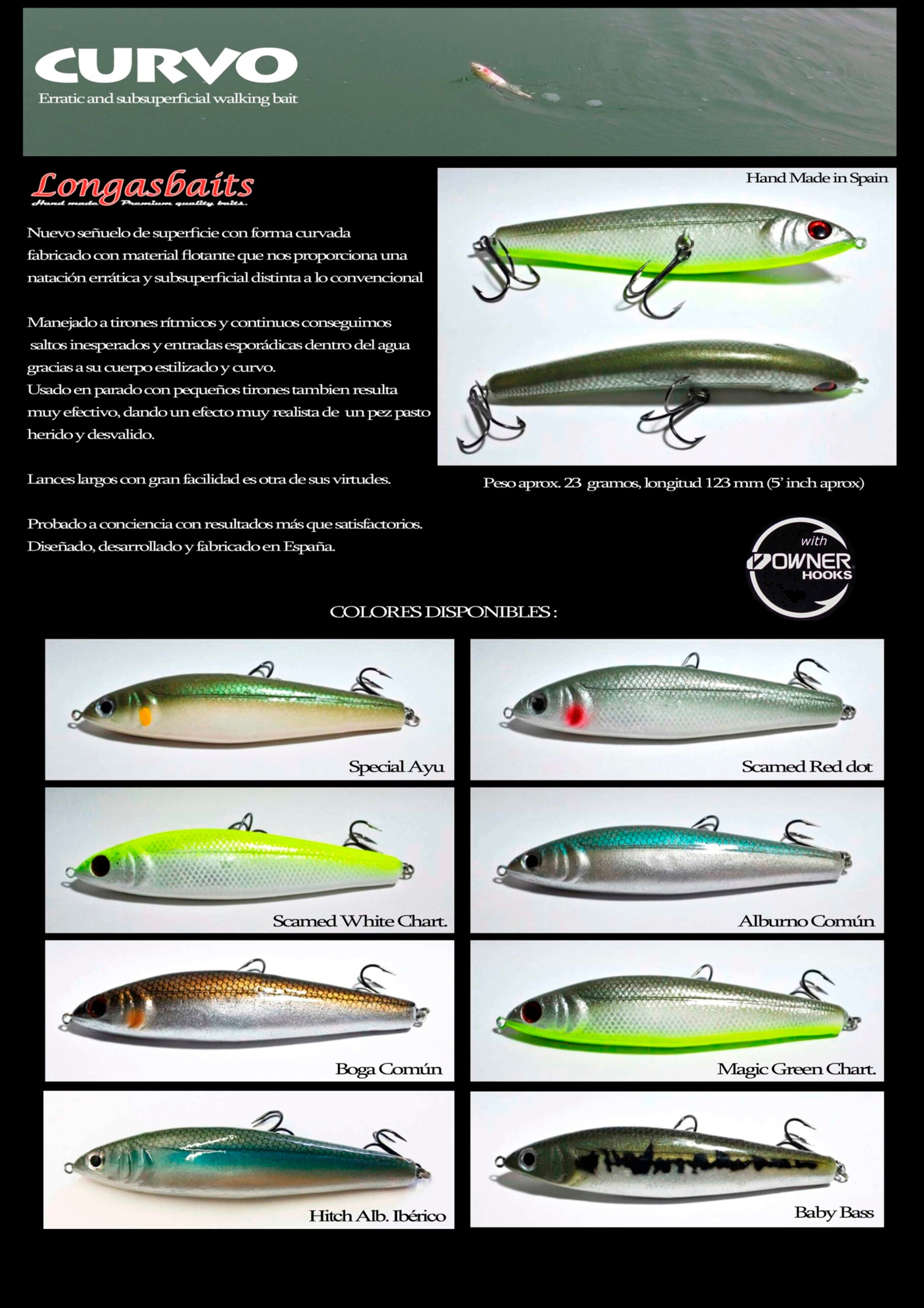 LONGASBAITS Curvo 23g 12cm CrankBait gebogen