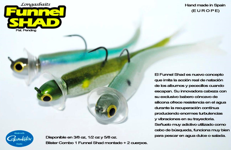 LONGASBAITS Funnel Shad montiert 1/2oz (14g)