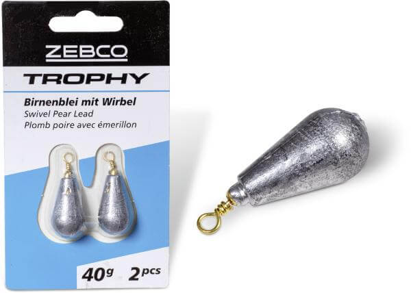 ZEBCO Trophy Birnenblei mit Wirbel