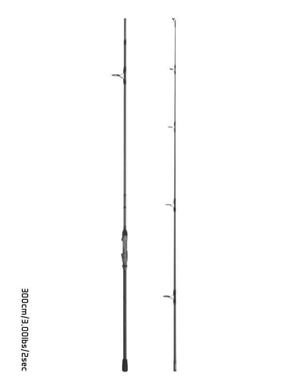DELPHIN Opium BlacxCARP 3G TechnoCORK Karpfenrute 10ft 300cm 3,00lbs