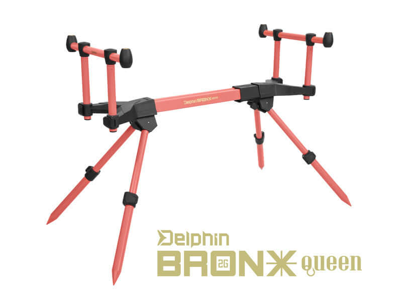 DELPHIN Bronx Stalx QUEEN Rodpod Rutenhalter für 2 Ruten rosa