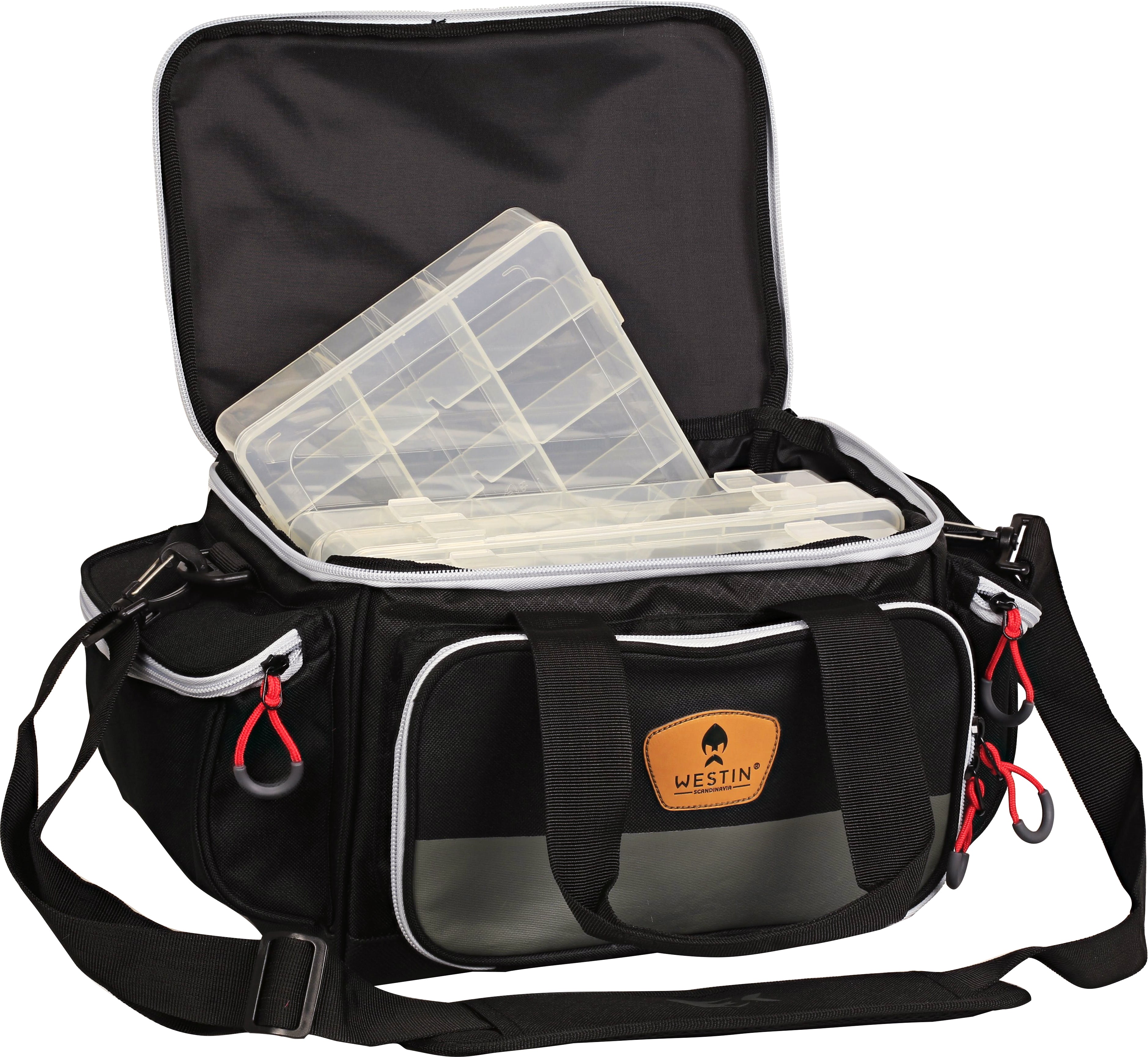WESTIN W3 Lure Loader Angeltasche mit 4 Boxen Ltd. Black Edition