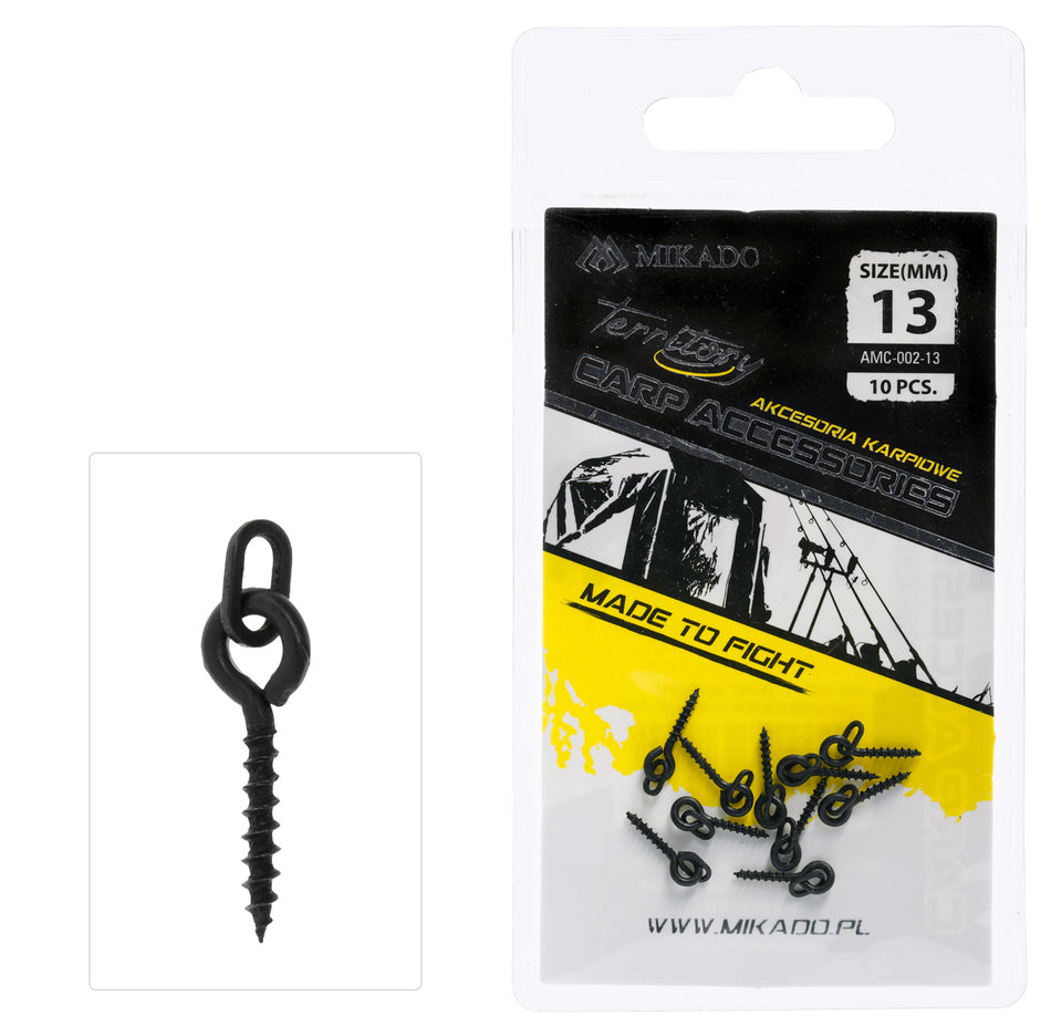 Köder-Schraube für Boilies mit Ovalring 13mm 10Stck.