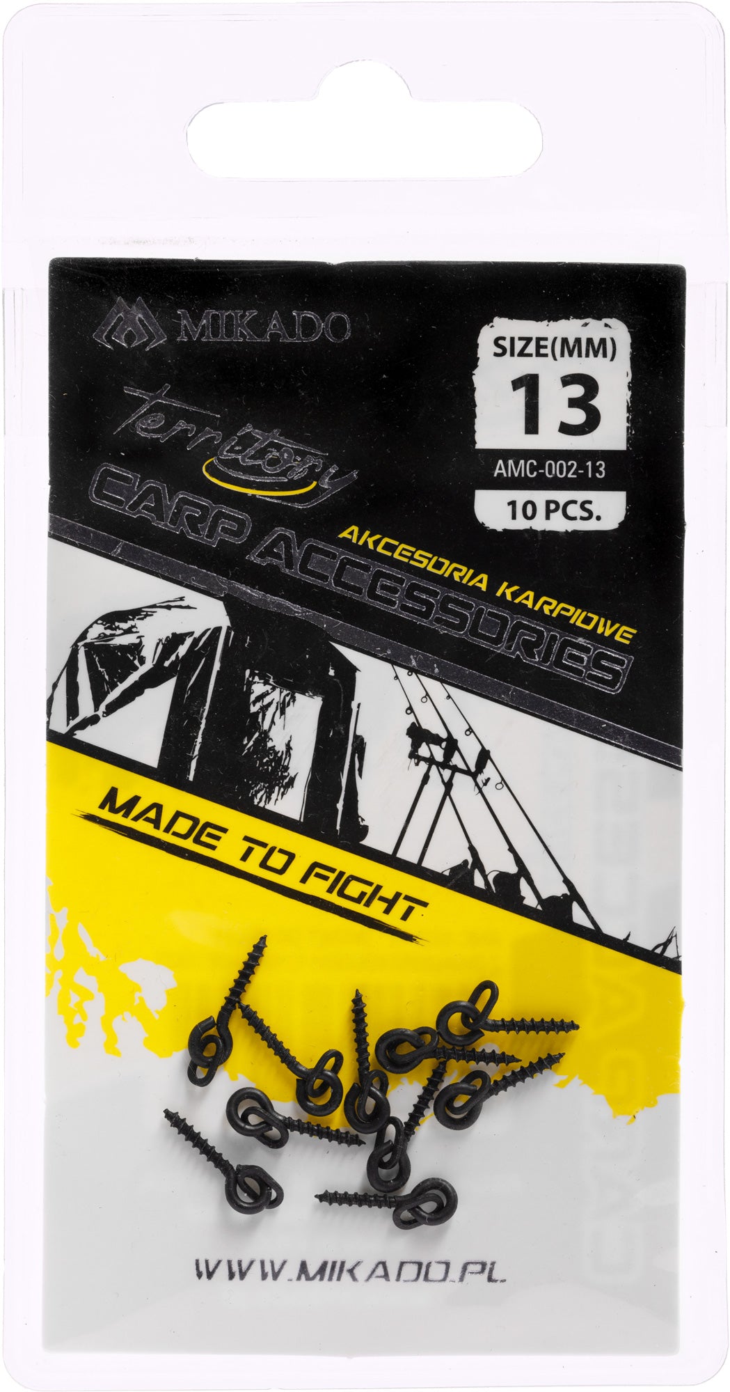 Köder-Schraube für Boilies mit Ovalring 13mm 10Stck.