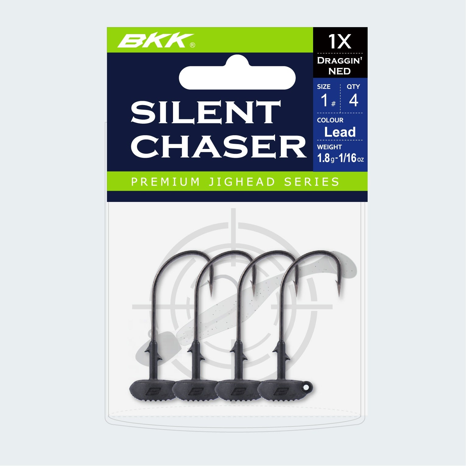 BKK Silent Chaser Draggin' Ned Premium Jighead, 4Stck.