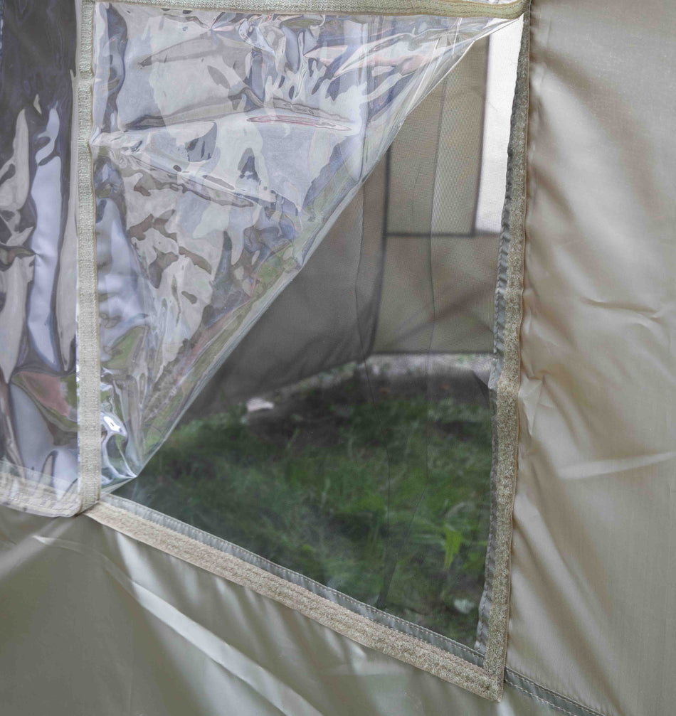 MIKADO Angelregenschirm Schirmzelt mit Seitenabdeckung 360° - 3m