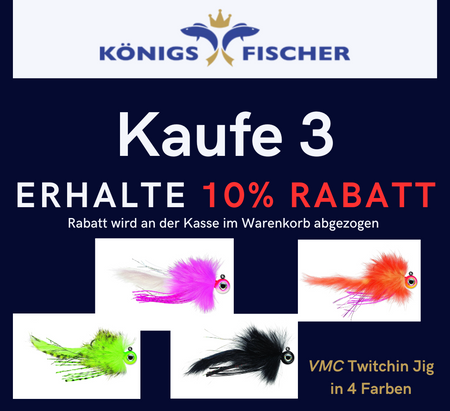 Twitchin Jig Kopf mit Bucktail