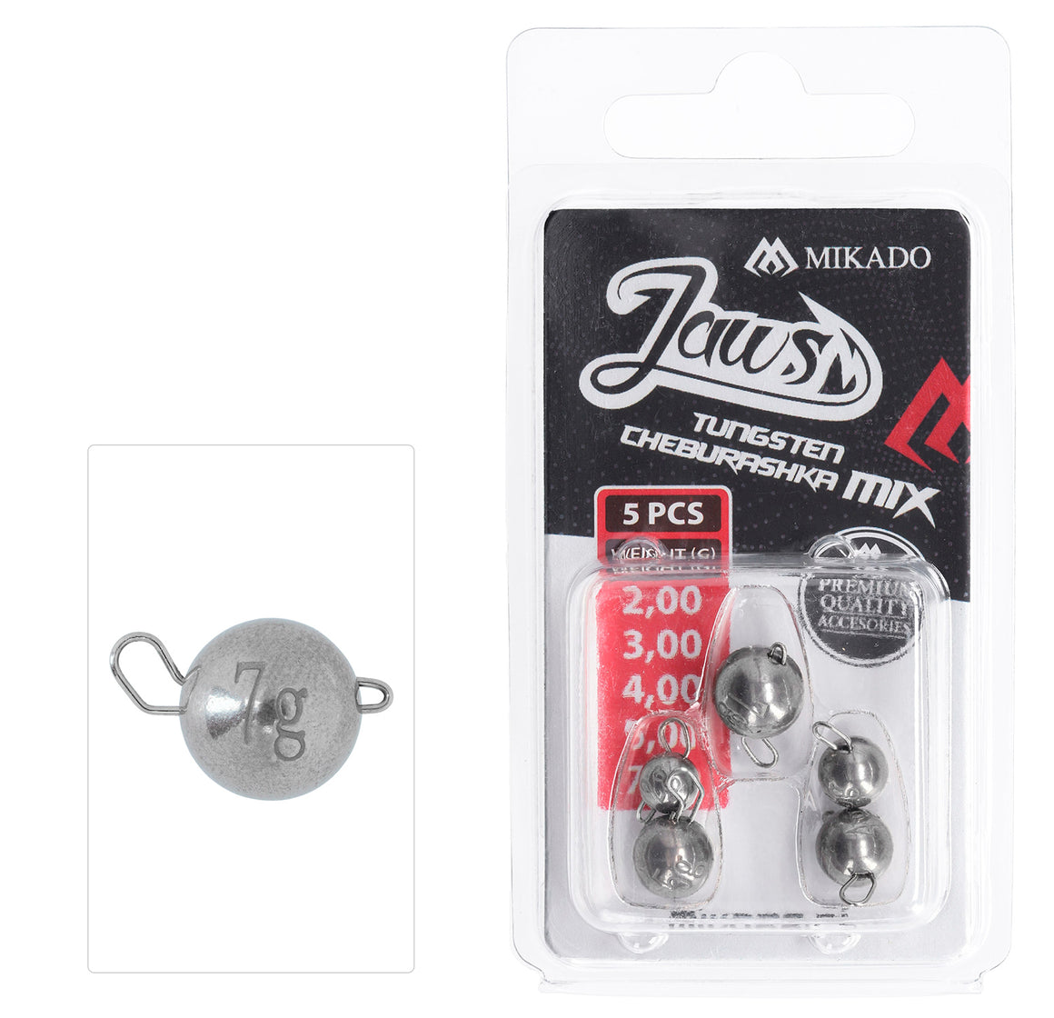 MIKADO Cheburashka - Tungsten Jaws Blei Set 5 Stck.