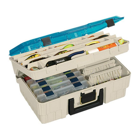 PLANO Kleinteilebox Magnum Zweistöckig XL beige/blau 45x31x19cm