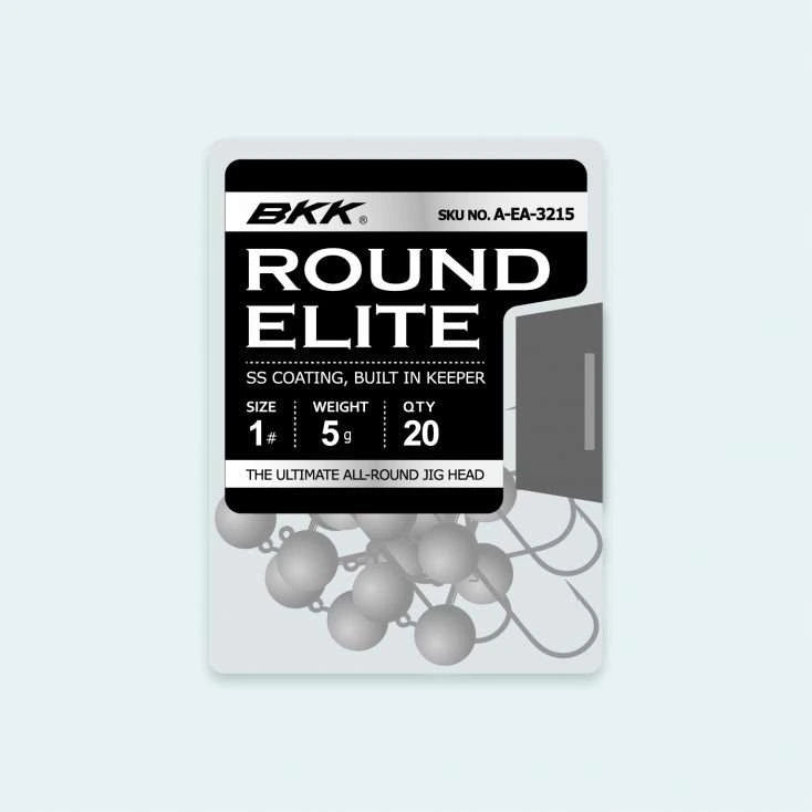 BKK Round Elite Jig Head mit Drahthaken