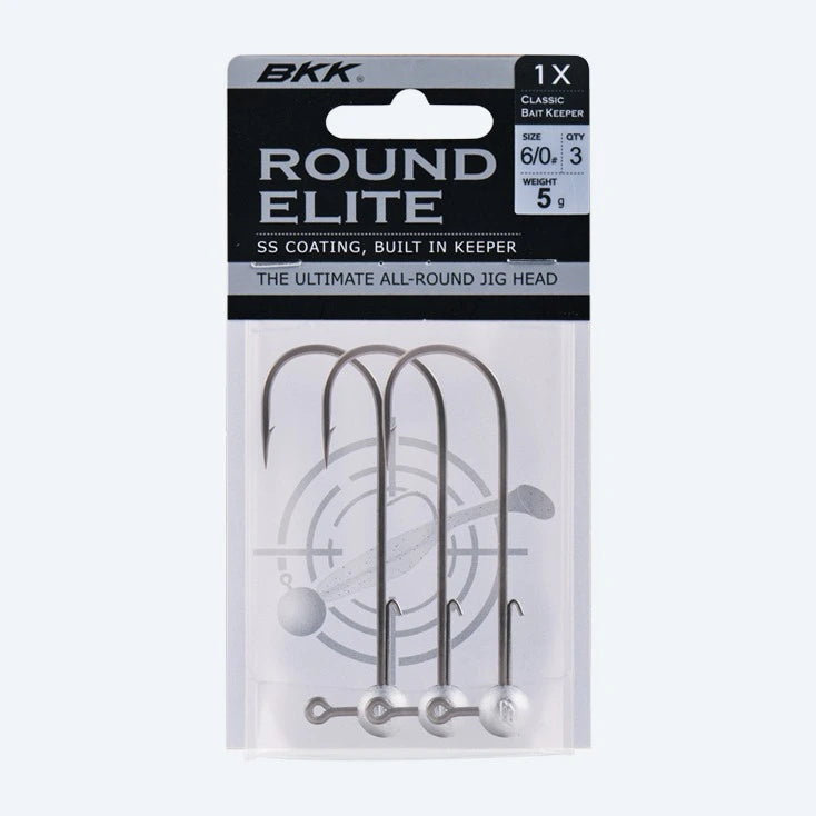 BKK Round Elite Jig Head mit Drahthaken