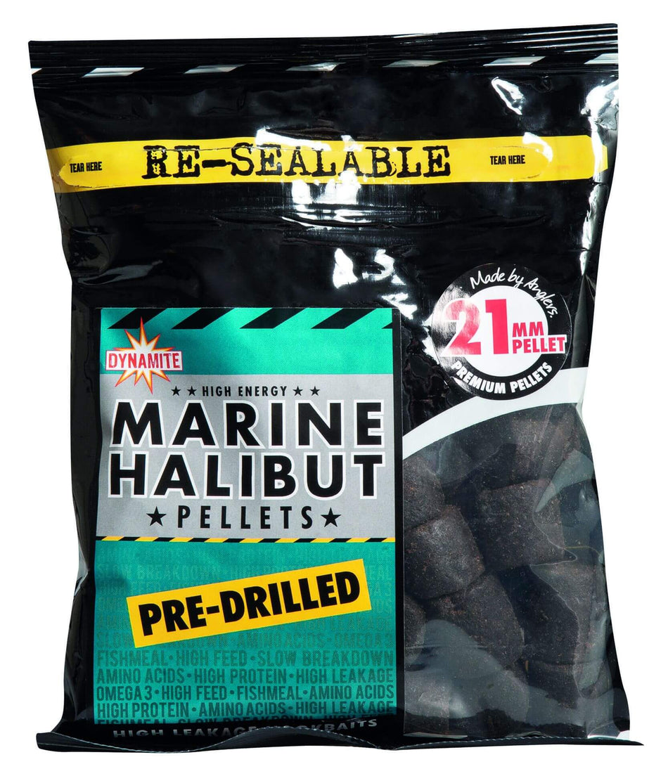 DYNAMITE Pellets Pre-Drilled Marine Halibut