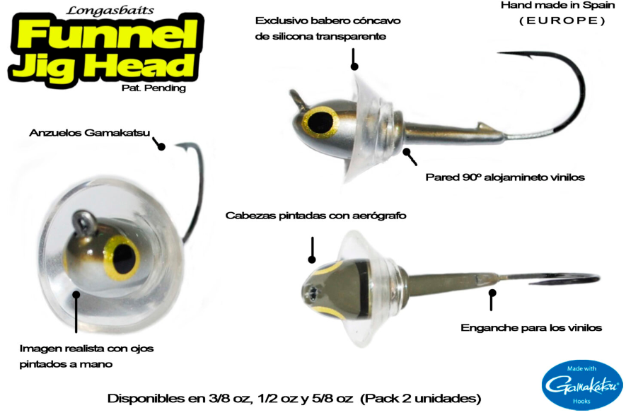 LONGASBAITS Funnel Jig Head