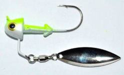 LONGASBAITS Underspin Head 10g Jigkopf mit Spinnerblatt