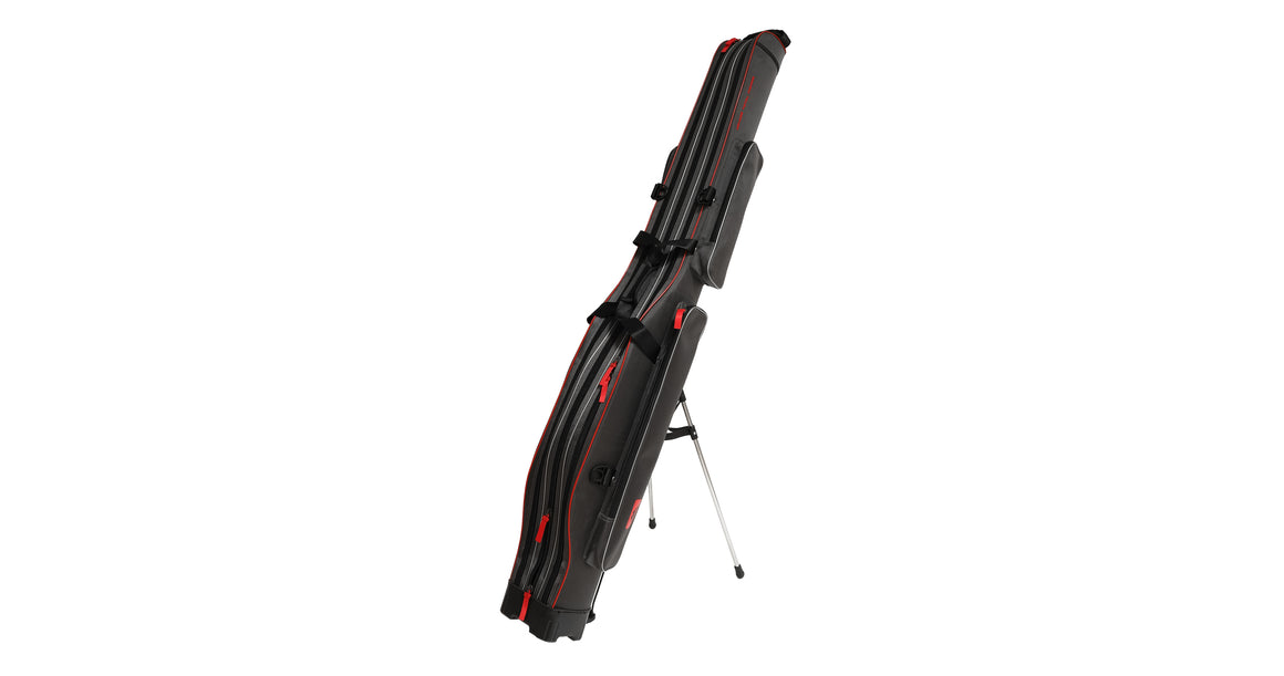 Rutenfutteral - Rutentasche mit 3 Kammern 160cm, versteift - GRAU