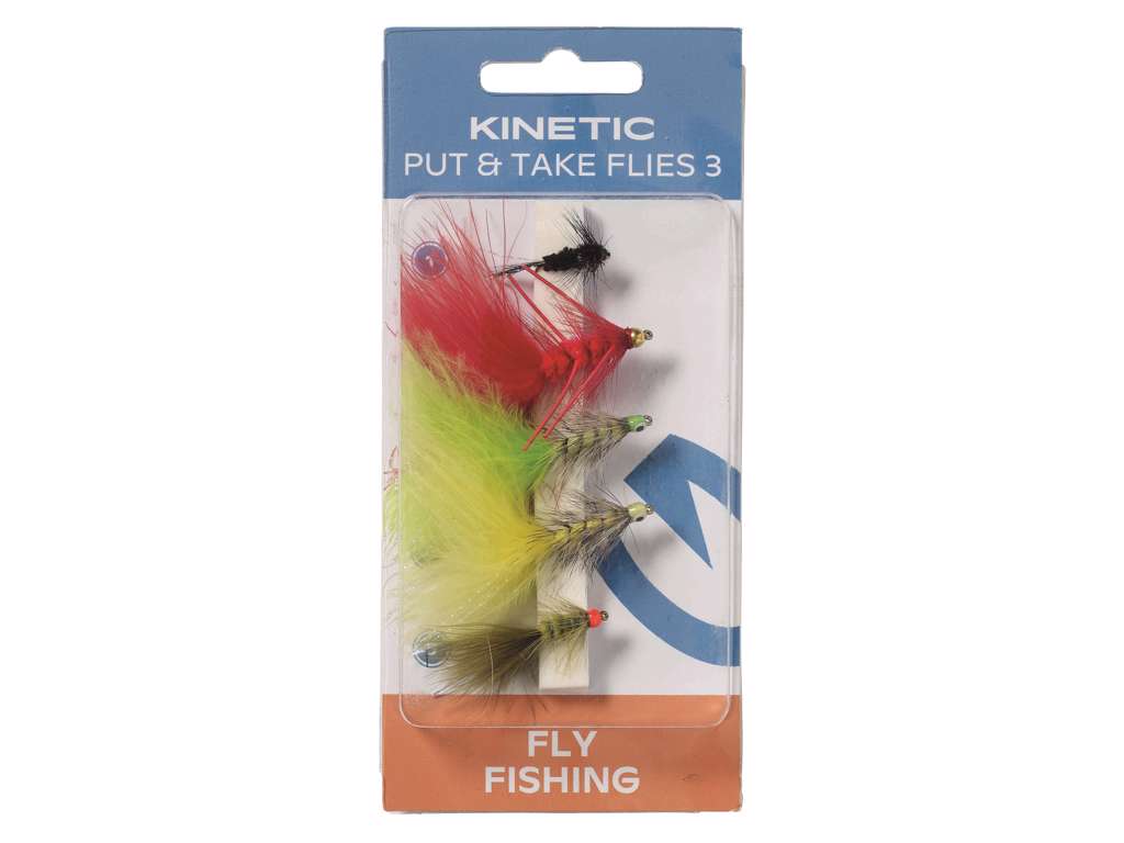 KINETIC Put & Take Flies 3 Nymphen Fliegen