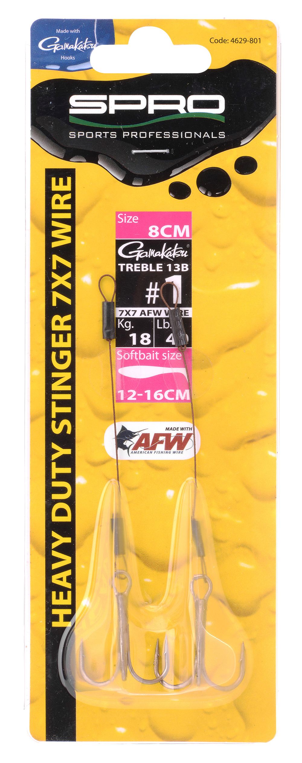 SPRO Heavy Duty Stinger 7x7 40LBS Edelstahl
