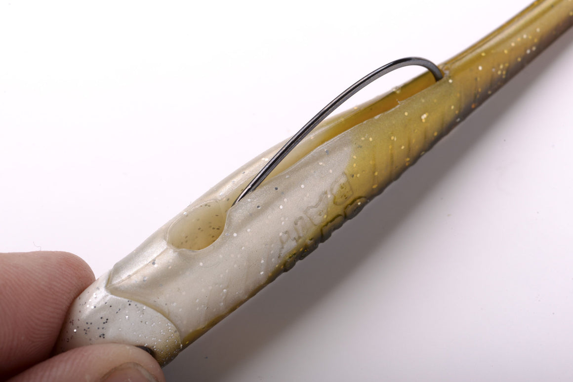 SPRO Gutsbait UV 95/110 9,5cm oder 11cm Gummifisch montiert
