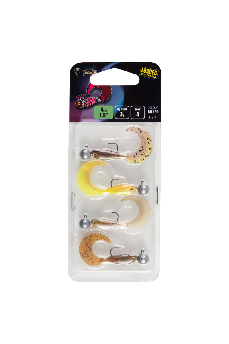 FOX Rage Ultra UV Micro Grub Tail Loaded Softbait Gummifisch 4cm 5g