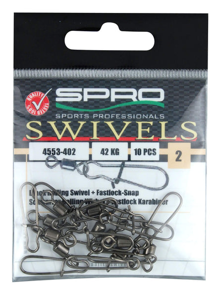 SPRO Rolling Swivel with Fast Lock Snap