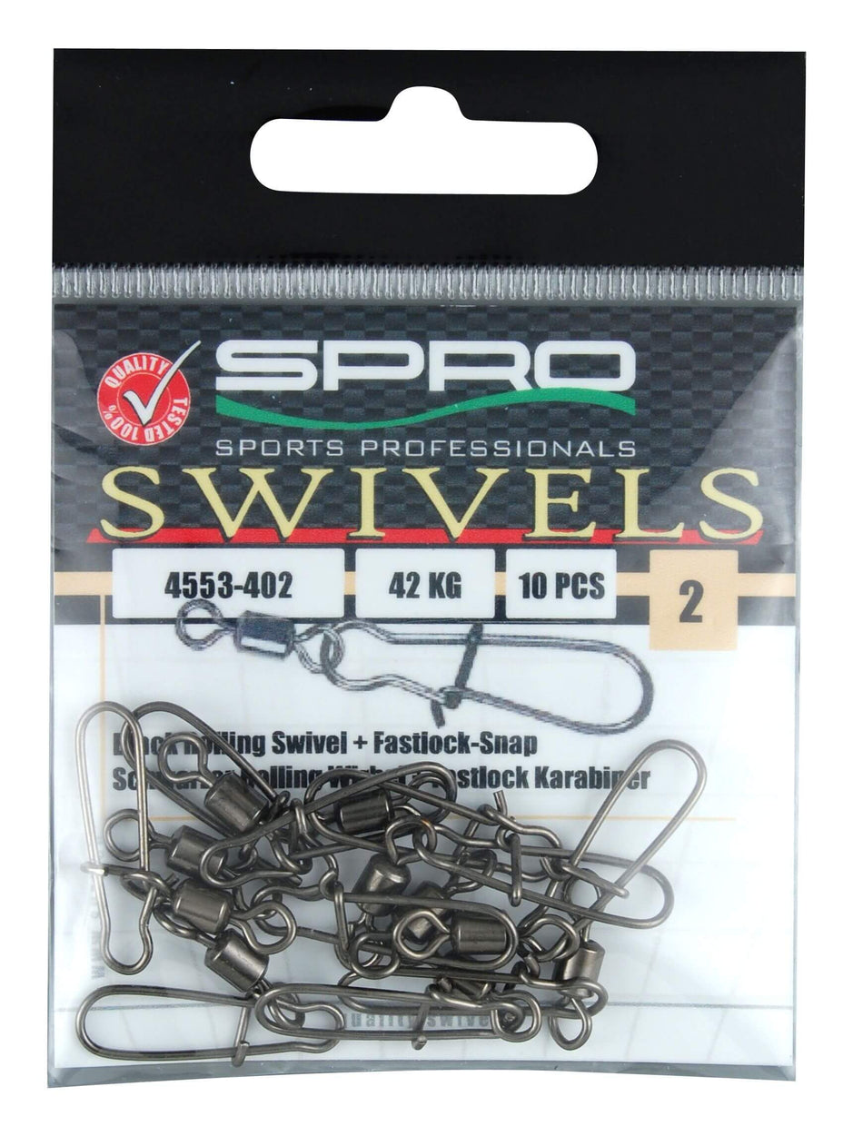 SPRO Rolling Swivel with Fast Lock Snap