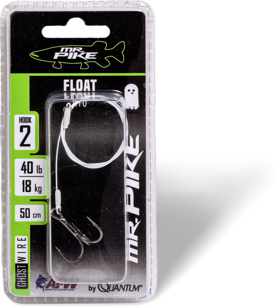 Mr. Pike Ghost Float Rig weiß 18kg, 50cm