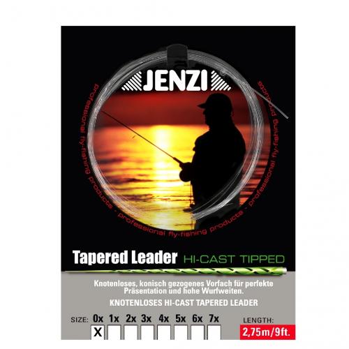 Jenzi Tapered Leader Hi-Cast Tipped Fliegenvorfach 8ft