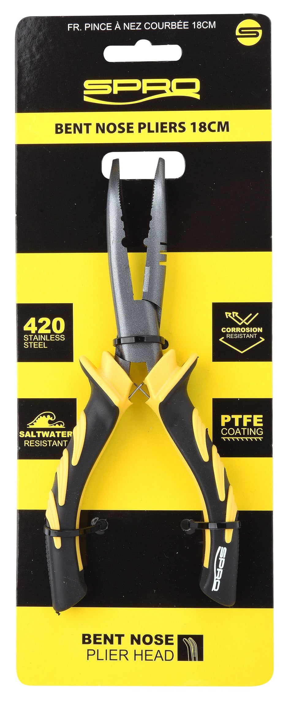 SPRO Allround Angler-Schere-Zange Bent Nose Pliers 18cm