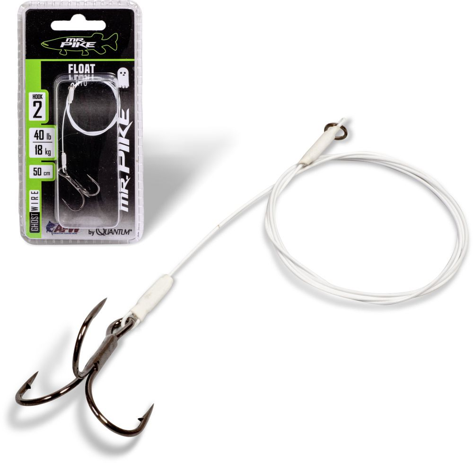 Mr. Pike Ghost Float Rig weiß 18kg, 50cm